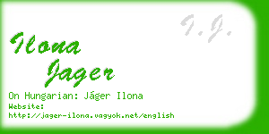 ilona jager business card