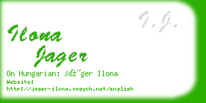 ilona jager business card